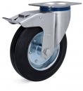 524.080.DS.EL - ESD Swivel castors with top plate - double stop 500, load capacity 50 kg