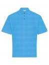 Preview: Das Bild zeigt ein hellblaues Poloshirt mit kurzen Ärmeln. Es hat einen klassischen Kragen, drei Knöpfe und eine strukturierte Oberfläche. Ein kleines, gelbes Detail ist am Ärmel.