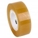 Preview: The image shows a roll of transparent, brown tape on a white core. The surface is smooth and shiny, the edges are even and clearly defined.