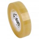 Preview: The image shows a roll of transparent tape. It has a round shape with a small inner core. The surface is smooth and shiny, and the color is light yellow.