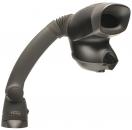 Preview: The image displays a black, ergonomic device with a flexible arm. The front features a narrow, round opening, and it has a stable base for attachment. Ideal for various applications.