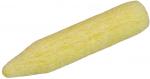 Preview: The image displays an elongated, yellow sponge with a pointed shape and a rough, soft surface. It appears light and flexible, suitable for cleaning or washing.