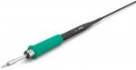 Preview: The image shows a soldering iron with a long, black cable. The handle is green and non-slip, while the tip is silver-colored and pointed.