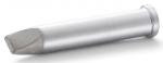 Preview: The image shows a silver pen with a sharp, flat edge on one side and a wide, round end on the other. It has a smooth surface and is long and cylindrical.