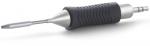 Preview: The image shows a screwdriver with a non-slip, rubberized handle and a narrow, metallic blade. The handle surface has a wavy pattern for better grip.