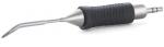 Preview: The image displays a medical tool with a long, angled metal head and a grippy, black rubber handle. It appears precise and functional.
