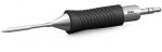 Preview: The image shows a soldering iron with a long, pointed metal end and a rubberized, non-slip grip for better hold. The handle has a textured surface.