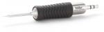 Preview: The image shows a soldering iron with an ergonomic handle made of non-slip rubber. The handle is black and has a textured surface for better grip. The tip is shiny and metallic.
