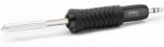Preview: The image shows a soldering iron with a black, ribbed handle. The tip is metallic and tapered, ideal for precise soldering. The handle provides a good grip.
