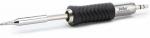 Preview: The image shows a soldering iron with a silver metal head and a non-slip, black handle. The handle has a textured surface for better grip.