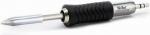 Preview: The image shows a soldering iron with a black handle and metallic tip. The handle has a non-slip surface with wavy patterns for better grip.