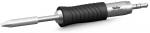 Preview: The image shows a screwdriver with a metallic, pointed tip and a rubberized, non-slip handle. The handle has a textured surface for improved grip.