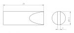 Preview: The image displays technical drawings of an elongated object with a rounded tip. On the left, the length measurements are provided; on the right, a cross-section with a diameter of 9.3 mm is shown.