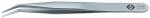 Preview: The image shows a metallic tweezer. It has two long, narrow tips that taper to grasp small objects. The tweezer has a smooth, shiny surface.