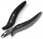 Preview: The image shows a pair of pliers with ergonomic, black and gray handles. The cutting surfaces are narrow and pointed, ideal for cutting fine materials. The pliers are lightweight and easy to handle.