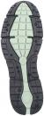 Preview: The image displays the underside of a black shoe. The sole features a grippy texture with various patterns and is light green in the middle area.