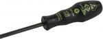 Preview: It is a Phillips screwdriver with a long, thin shank and a rubberized, ergonomic handle. The handle is black with green lettering.