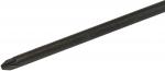 Preview: The image shows a long, black screwdriver with a cross-shaped head. The handle is missing, and the blade tapers to a point, suitable for Phillips screws.