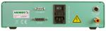 Preview: The image shows the back of a green device with several ports: a power switch, jacks for foot pedals and a VG port, as well as outlets for air with pressure readings (0.1 and 0.7 bar).