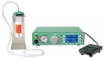 Preview: The image shows a medical device with a green casing and a digital display. Next to it is a transparent container with red liquid and a foot pedal.