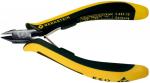Preview: The image shows a black and yellow pliers with narrow, pointed jaws. The handle is ergonomically shaped and has a non-slip surface for better grip.
