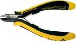 Preview: The image shows a pair of pliers with a short, sharp head and ergonomic, yellow-black handles. It is designed for precise cutting and has the brand 