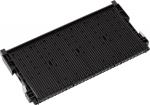 Preview: The image shows a rectangular, flat object made of black plastic with many parallel grooves. It has small brackets on the sides.