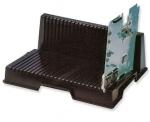 Preview: The image shows a black, rectangular holder with a slanted, green component. The holder has a textured surface and serves to support the component.