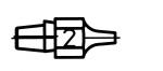 Preview: The image displays a schematic representation that shows a type of connector. In the center is the number “2”. It is black and white and has a technical, minimalist shape.