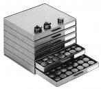 045.045.SMD - Komplettschrank mit SMD-Runddosen 6-fach, leitfähig Größe 1.0