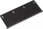 Preview: The image displays a flat, elongated black object with a ribbed pattern and several small openings. It appears sturdy and could be part of a technical device.