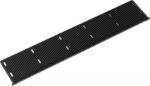 Preview: The image shows a long, flat piece in black with many parallel grooves. It has a straight shape and is possibly a component for a technical device or a machine.