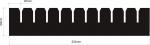 050.239.050.20 - PP Partition length 253 mm / height 50 mm / grid 20 mm ESD 
