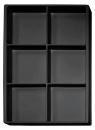 032.T-2102 - Vacuum-formed insert T-2102 548 x 352 x 42 mm, 6 compartments ESD 