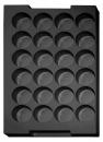 032.T-237 - Vacuum-formed insert T-237 550 x 350 x 38 mm, 24 compartments ESD 