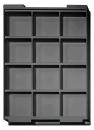 032.T-246 - Vacuum-formed insert T-246 553 x 353 x 44 mm, 12 compartments ESD 