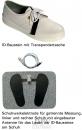 Preview: The image shows a white shoe with a transponder pocket, a cable, and a shoe electrode. This is used for separate measurement of left and right shoes.