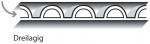 Preview: The image displays a three-layer structure with a horizontal view. The top side features evenly arranged semi-circular shapes, which are arranged in a wavy pattern.