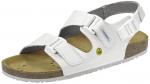 Preview: The image shows a white sandal with wide straps and a comfortable footbed. It features adjustable Velcro fasteners and a bright, profiled sole for good grip.