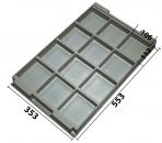 032.T-246 - Vacuum-formed insert T-246 553 x 353 x 44 mm, 12 compartments ESD 