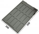032.T-233 - Vacuum-formed insert T-233 550 x 350 x 17 mm, 15 compartments ESD 
