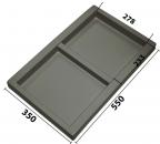 032.T-2101 - Tiefzieheinlage T-2101 550 x 350 x 43 mm, 2 Fächer, ESD