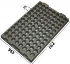 032.T-247 - Vacuum-formed insert T-247 562 x 363 x 43 mm, 96 compartments ESD 