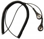 Preview: The image shows a black, coiled cable with two ear plugs. It is stiff and spiral-shaped, correctly intended for connection to audio devices.