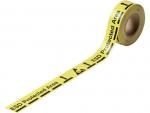 Preview: The image shows a roll of yellow caution tape. It reads 